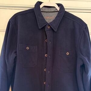 Mens Navy Fleece Shirt by Original Weatherproof Vintage Size XL